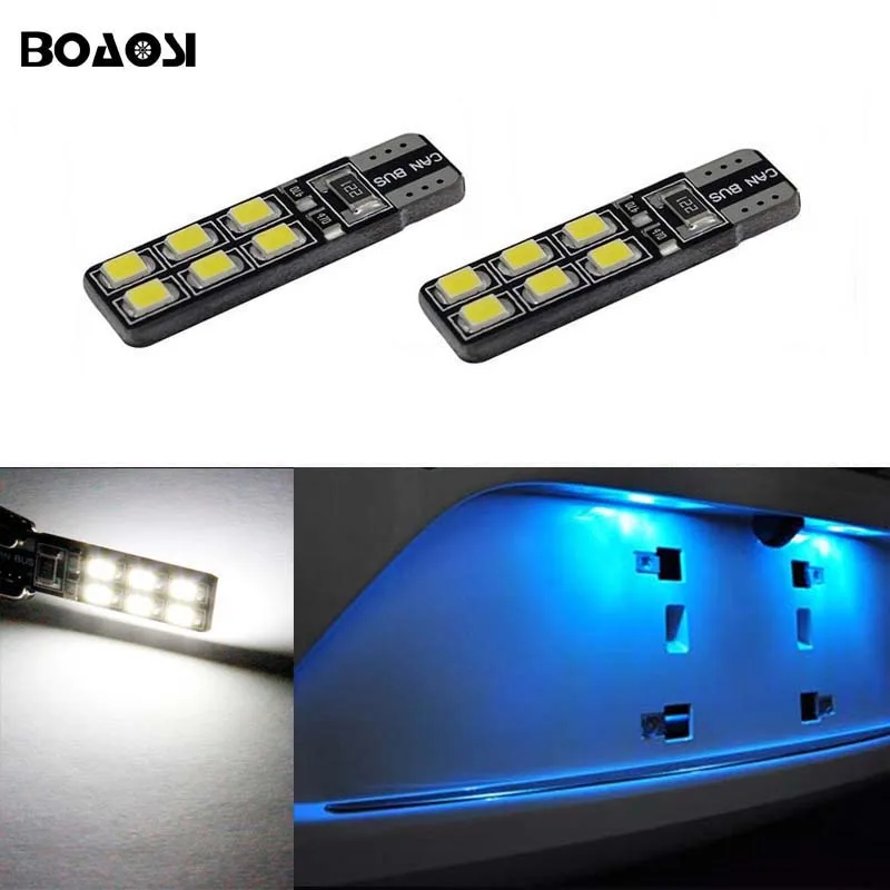 BOAOSI 2x Canbus Led T10 2835SMD 12LED номерной знак светильник лампа для Mitsubishi asx Lancer Outlander Galant Pajero