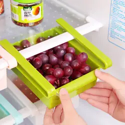 4 вида цветов Кухня стеллаж холодильник стеллаж для хранения с Слои раздела холодильник Пластик держатель для хранения выдвижной ящик