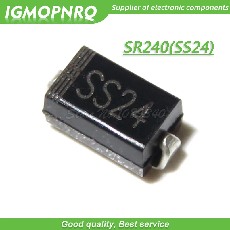 100pcs SCHOTTKY DIODE SS24 2A 40V SMA SR240 DO-214AC SMD IGMOPNRQ | Электронные компоненты и принадлежности