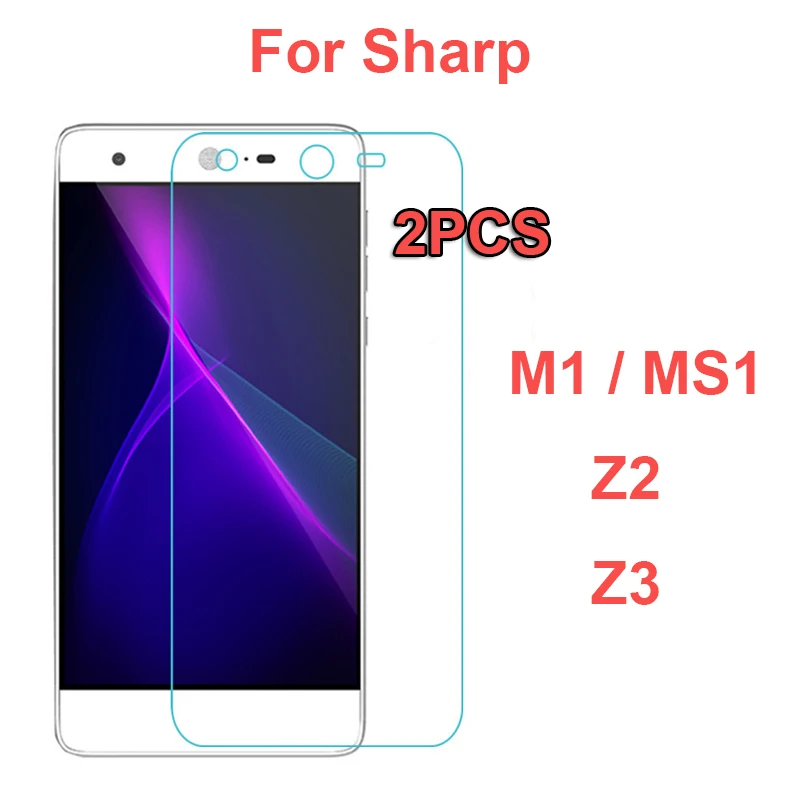 2 шт. для Sharp Sense 2 Z2 Z3/P1 чехол из закаленного стекла Защитная пленка для экрана Защитная пленка для Sharp Z3 Z2 стекло для мобильного телефона