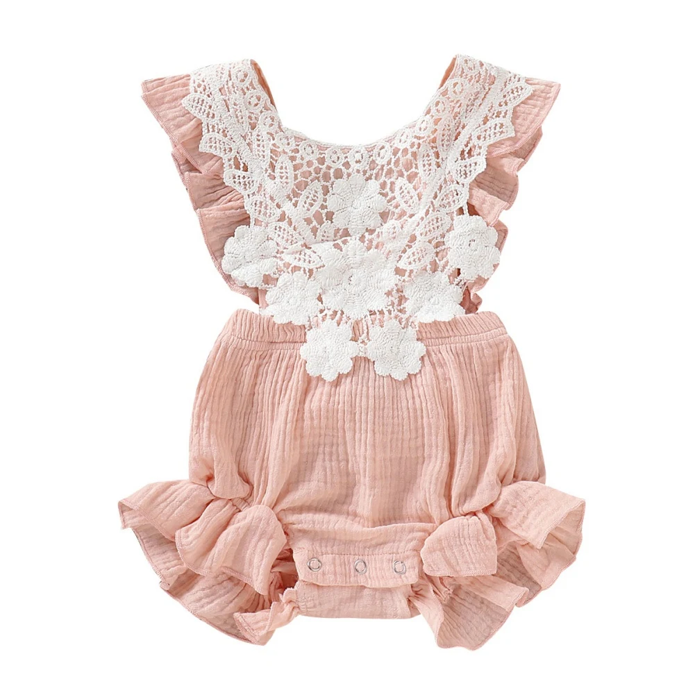 

Fashion Newborn Baby Girls Cotton Lace Romper Jumpsuit Outfits Sunsuit Clothes