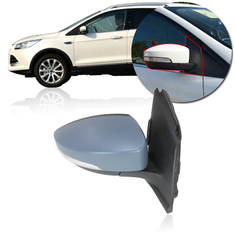 

CAPQX Rearview mirror assembly with Heated Electric folding and LED turn light For Ford Escape Kuga 2013 2014 2015 2016 2017