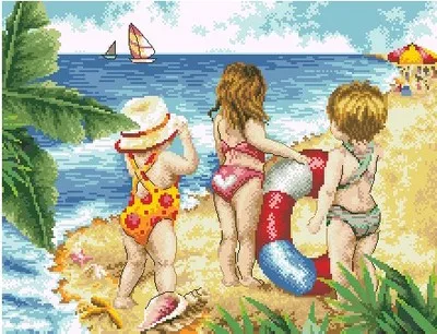 Needlework 14CT 16CT 18CT Cross Stitch DIY Count Embroidery Set Summer Story | Дом и сад
