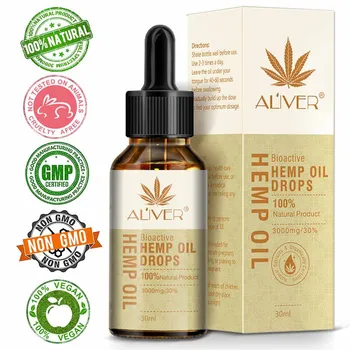

ALIVER Hemp Seed Oil Massage Essential Oil Hemp Oil Soothing Stress Pain Improve Sleeping Massage Oil 30ml