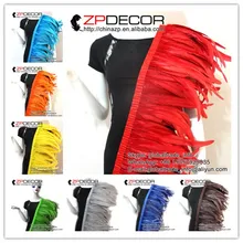 ZPDECOR 1 ярд/30-35 см(12-14 дюймов) окрашенная цветная окантовка для украшения карнавального костюма