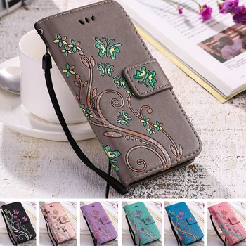 

YiKELO Print Butterfly Fly Flower Leather Flip Book Wallet Cell Phone Case Soft Cover for Apple iphone 5 5s SE 6 6s 7 Plus 7plus