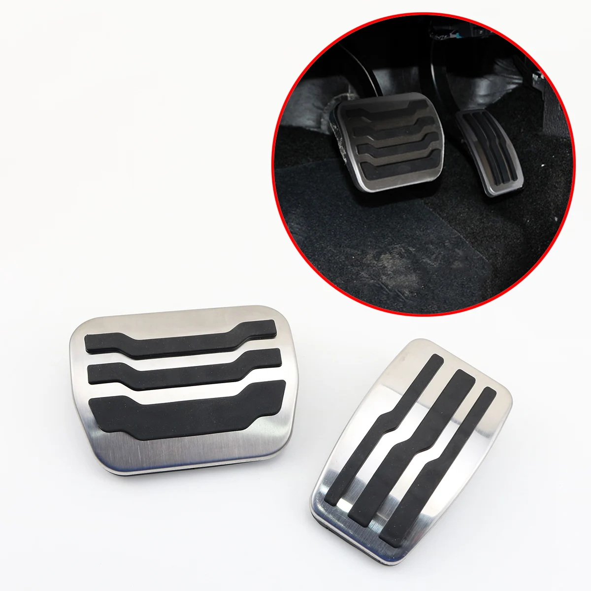 

Anti-slip Pad Fuel Brake Pedal Fit For Ford F150 2008-2015 Accessories Accelerator Gas Oil Antiskid Mat Plate Cover Part Trim