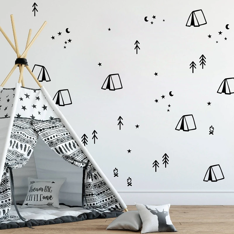 Camping Wall Decals Baby Room Decoration