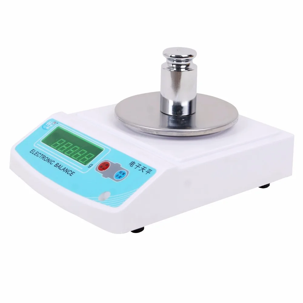 

3kg/0.1g Electronic Balance Scale Digital Balance Scale LCD Display + Windshield + Round Pan