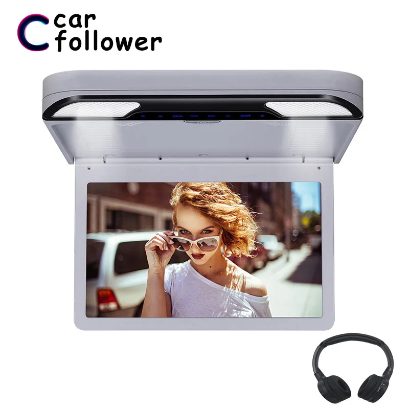 

13.3 Inch Roof Mount 1920x1080 Touch Button Screen Monitor MP5 DVD Player USB/SD/HDMI/IR/FM Transmitter/Speaker TV In Car