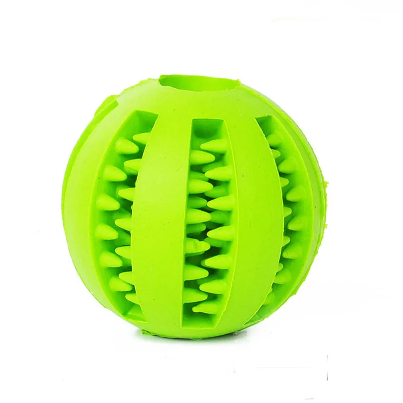 1pc Pet Dog Chew Toy Food Dispenser Ball Bite-Resistant Natural Rubber Clean Teeth Dog Feeders S M #25d27 (5)