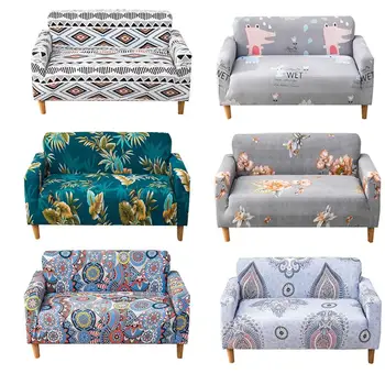 

145x185cm High Elasticity Anti-mite Thicken Chair Covers Polyester Fabric Two Persons Sofa Cover Slipcover Couch Protector