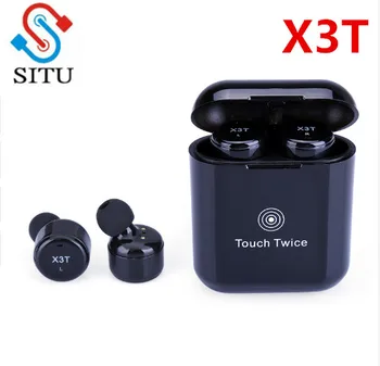 

SITU TWS X3T Wireless Bluetooth 4.2 Headset Earphone wtih Charger Box Bass X1t X2T Upgraded for iPhone Samsung Android