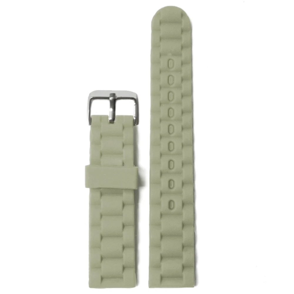 

20mm Light Gray Color Silicone Jelly Rubber Unisex Watch Band Straps WB1060T20JB