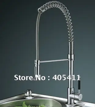 

Solid brass chrome polished pull out kitchen sink Mixer tap spray faucet.large size(75cm) free shipping.best price. 1pcs/lot