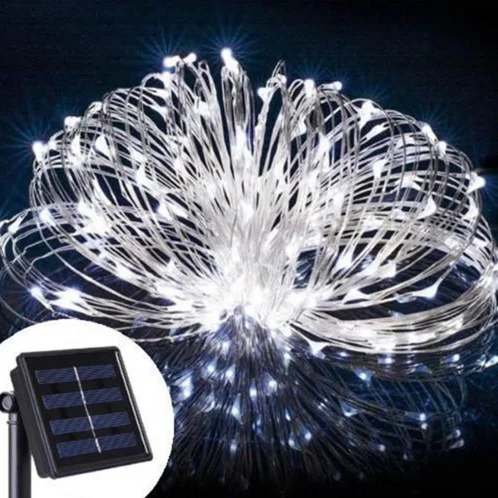 Солнечные гирлянды 100LED 150LED 200LED медная проволока открытый Сказочный свет для