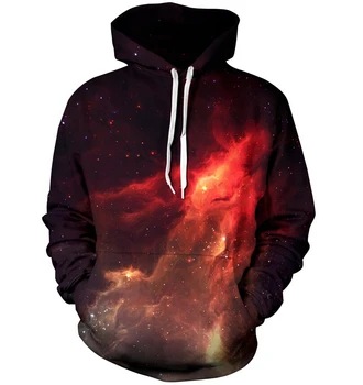 

2018 New Hipster nebula Galaxy Print 3d Hoodie punk Women Men Sweatshirt Jumper Outfits Casual Sweats Free shipping