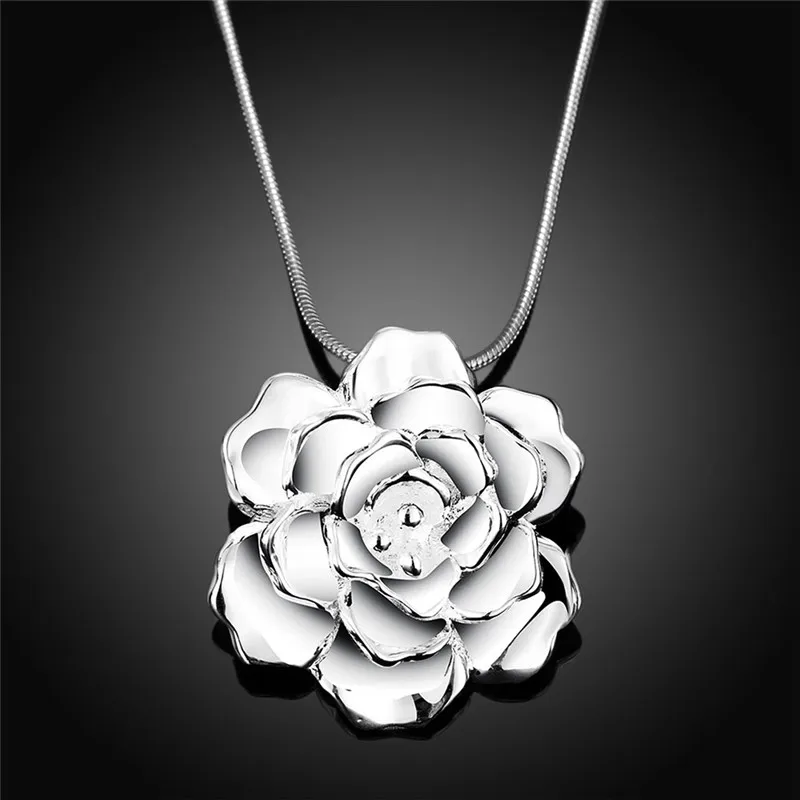 2017 Hot Sale Fashion Jewelry Classic Flower Shinny Necklace Simple ...