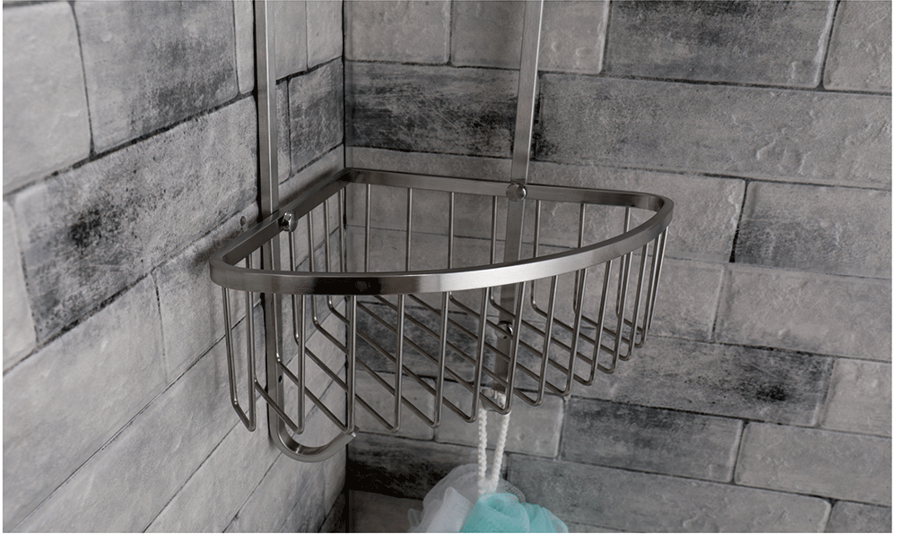 ASCIUGACAPELLI titolare Brush cup in alluminio parete bagno ASCIUGACAPELLI scaffale