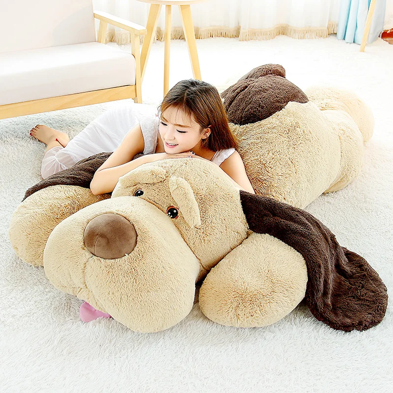 candice guo plush toy stuffed doll cartoon animal dog puppy big ear papa lay down sleeping pillow cushion baby birthday gift 1pc
