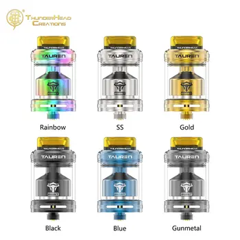

New Original THC Tauren RTA 2ml/4.5ml with 26 Micro Hexagonal Honey Comb Air Holes Unique Knurling Design VS Dead Rabbit RTA