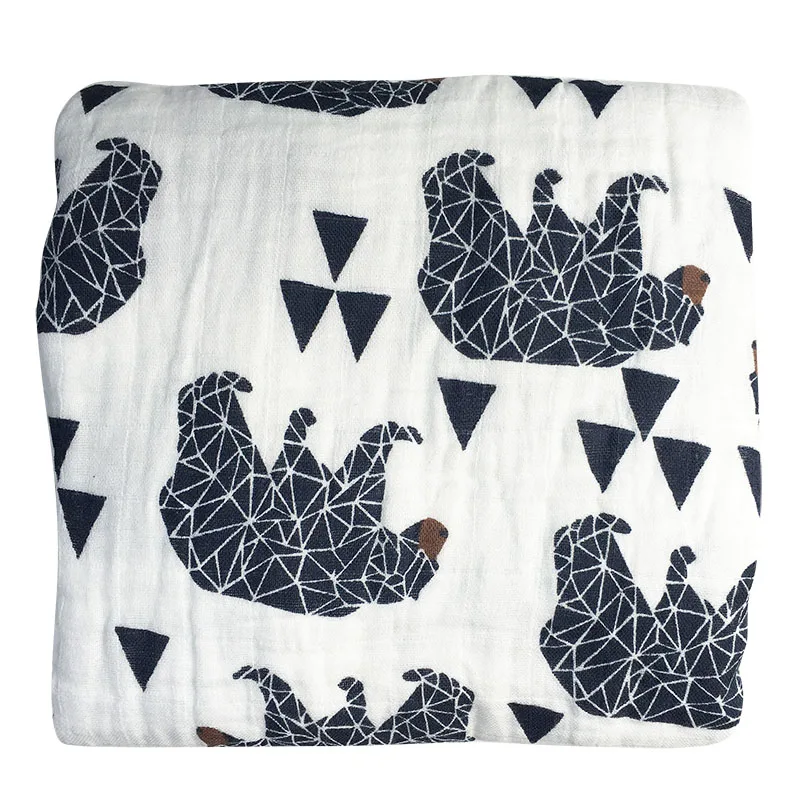 2 Layer 100% Cotton Muslin Baby Blanket For Newborn Swaddling Bedding Blankets Swaddle Wrap