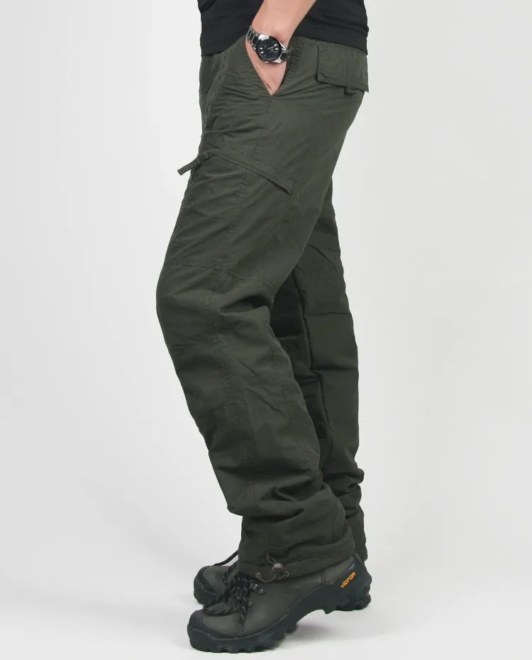 Брендовые зимние двойные мужские длинные брюки армейские военные брюки мужские штаны-карго для мужчин камуфляжные повседневные теплые