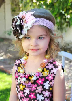 

10PCS LOT SUNDAY BRUNCH - Bubblegum Beaded Necklace - Little Girl - Bubblegum - Chunky - Girl Necklace CB153