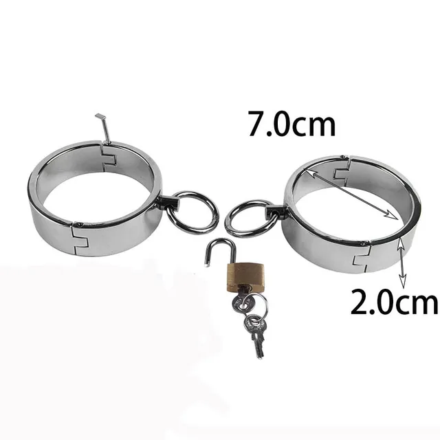 Metal Handcuffs For Sex Bondage Stainless Steel Ankle Cuffs Bracelet