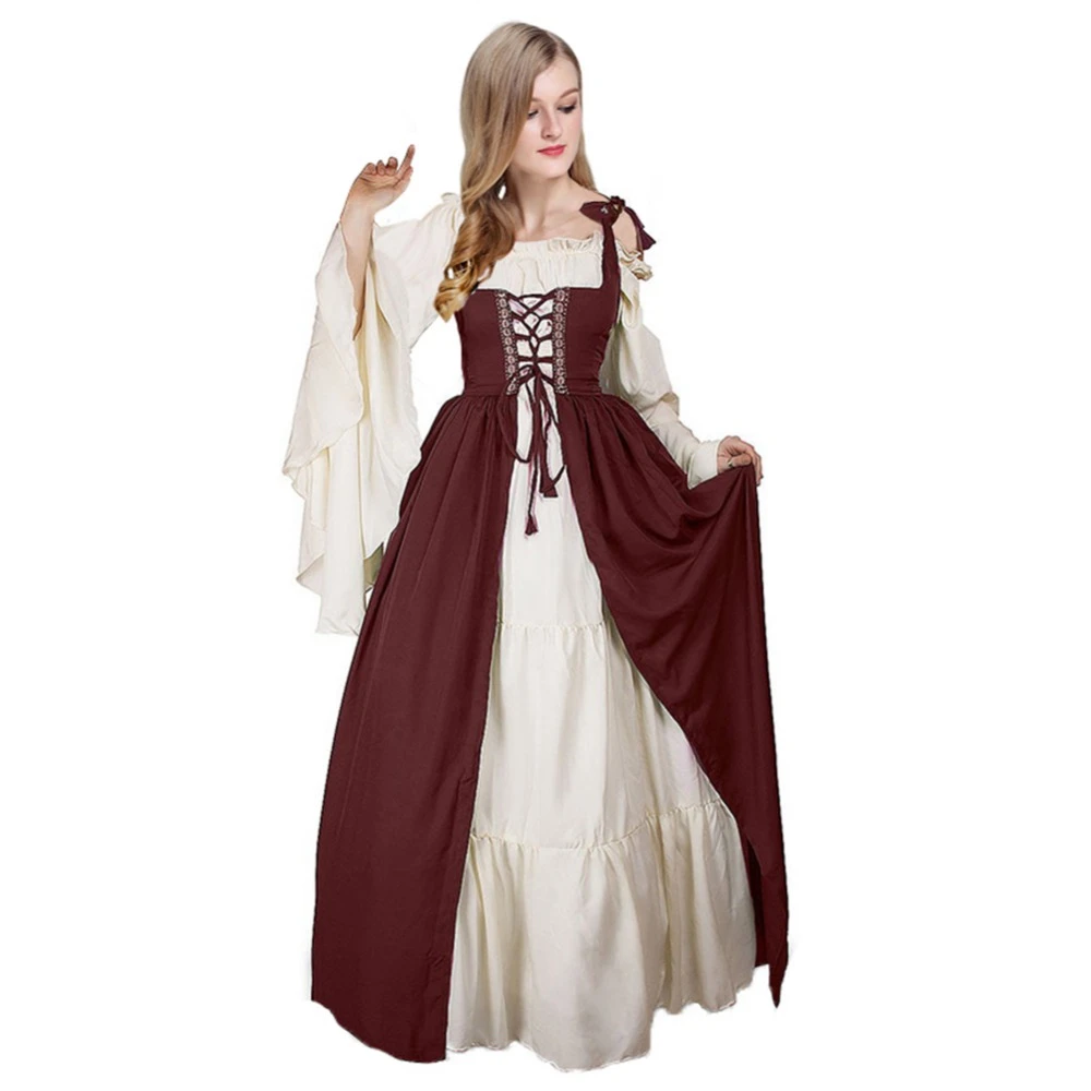 Medieval Renaissance Vintage Dress Court Costume Square Collar Bundled Corset  Dress Women Girls Carnival Bar Party Costume| | - AliExpress