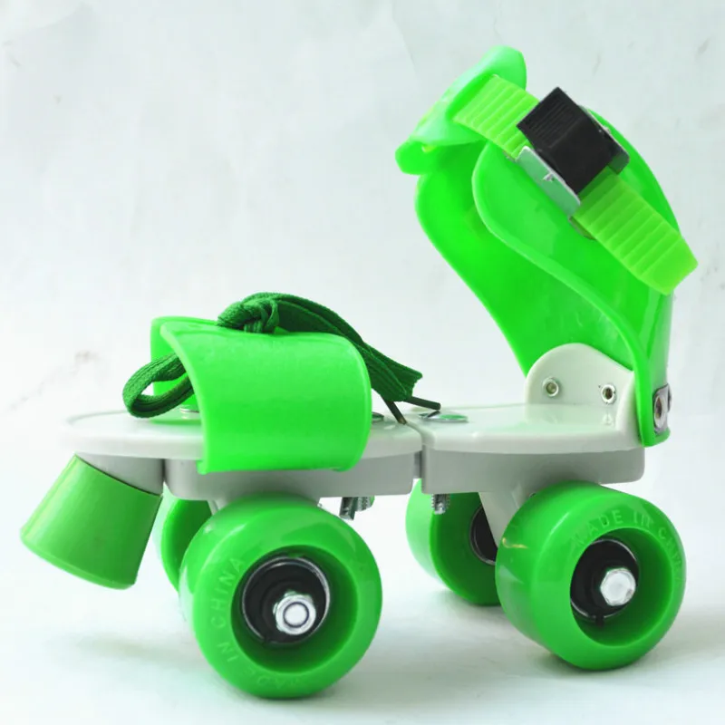 طفل هدايا الأطفال الرول الزلاجات صف مزدوج 4 عجلة أحذية التزلج تعديل حجم انزلاق مضمنة الزلاجات الأطفال بنين بنات
