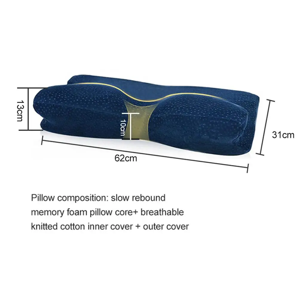 Memory Foam клиновидная контурная Подушка для сна с прямоугольным шейным позвоночником с магнитами Oxhorn Foam Core Health Care подушки
