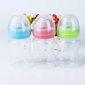 

180ml Newborn Baby Infant Nursing Milk Fruit Juice Water Feeding Standard Mouth Silicone Nipple Pacifier Drink Bottle