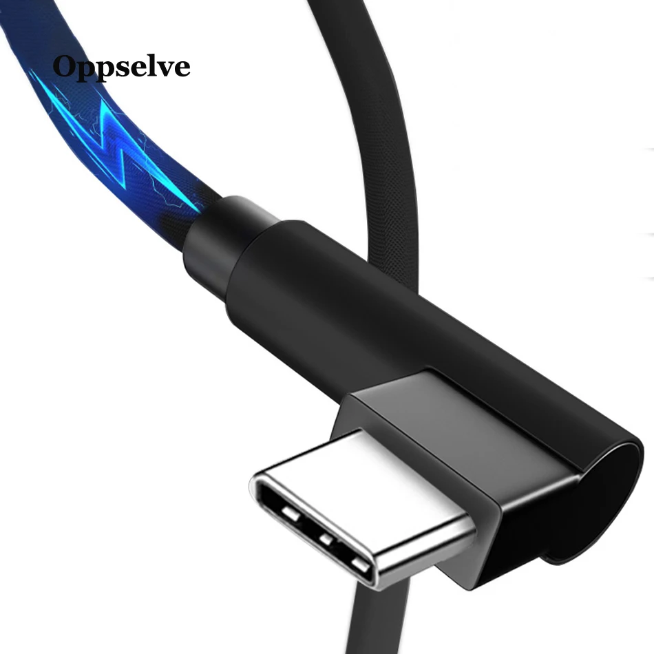 

Oppselve 90 Degree USB Type C Cable For Samsung S10 S9 Fast Charge Type-C Mobile Phone Charging Wire USB C Cable For Xiaomi mi9