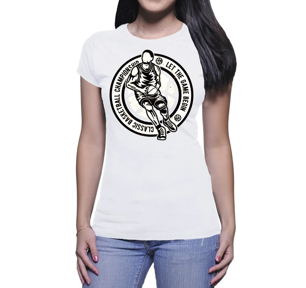 2019 New Summer Slim fit T-shirt T - SHIRT DONNA BASKETBALL CHAMPIONSHIP VINTAGE ILLUSTRATION Women cute Tee Shirt |