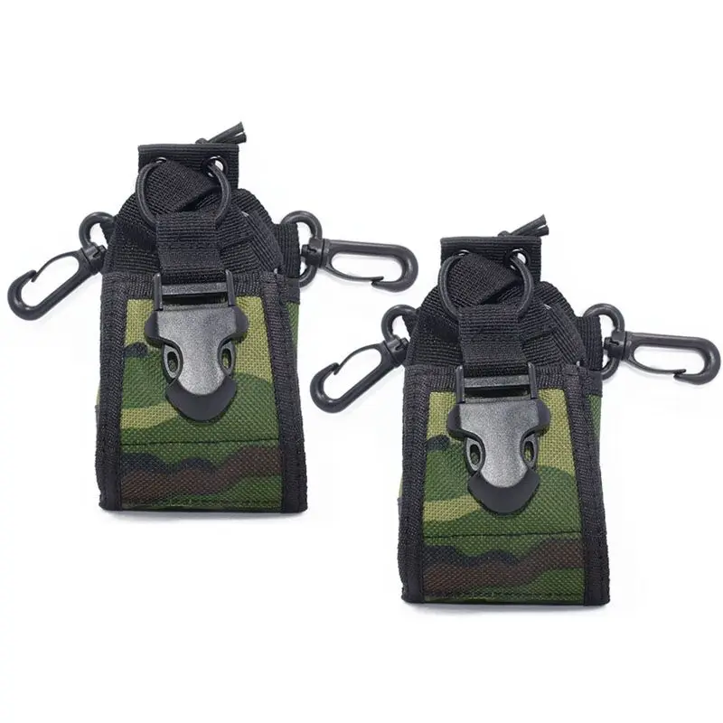 

2pcs Abbree MSC-20B Nylon Multi-functional Case Holster Pouch for Baofeng TYT Wouxun Kenwood Motorola Icom Walkie Talkie Radio