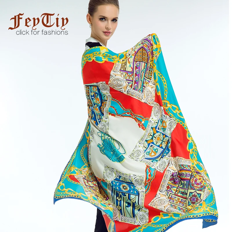 Элитный бренд шаль Twill Шелковый шарф для женщин принт хиджаб шарфы женский 130 см * 130 модные квадратные шали обертывания шарфы для дам