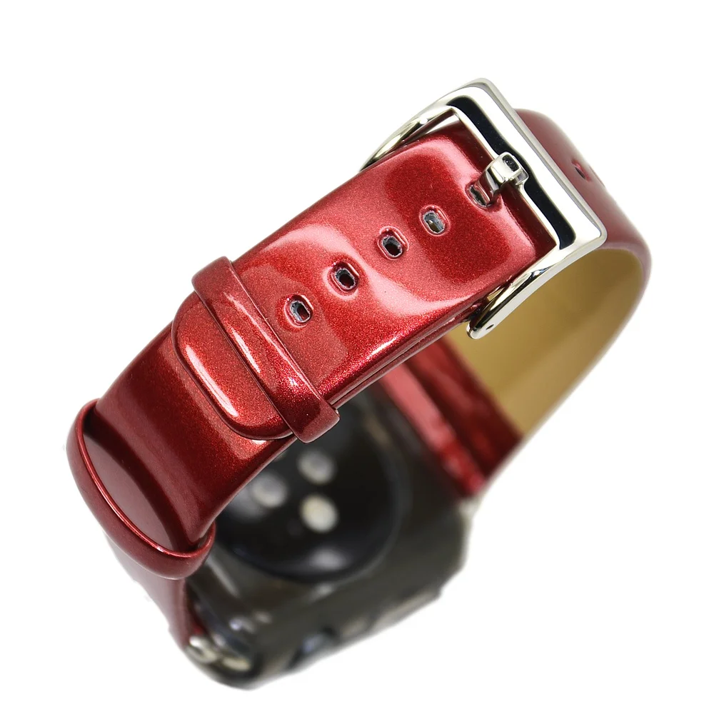 URVOI ремешок для apple watch series 54 3 2 1 кожаный iwatch пояс роскошный металлический рисунок