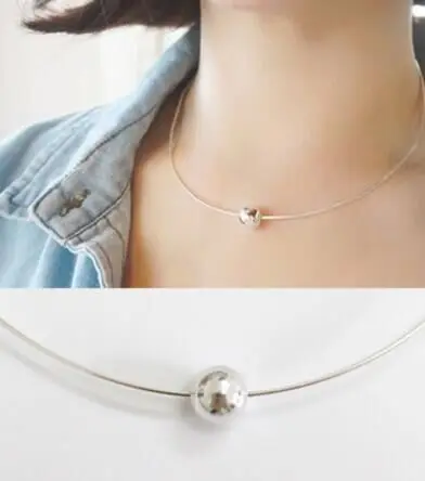

TN002 925 Sterling Silver necklace ball necklace/earrings with box