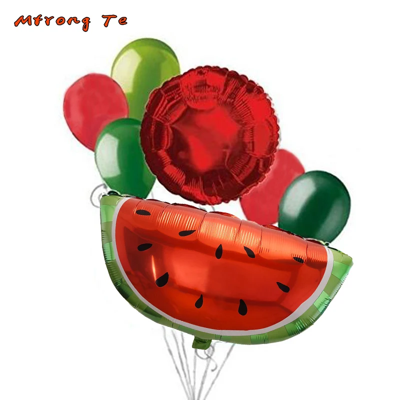 7 шт./лот, вечерние гелевые шары из фольги с арбузом, 10 дюймов, латексные шары для детского дня рождения, вечерние, летние, Гавайские, вечерние, decora - Цвет: Бургундия