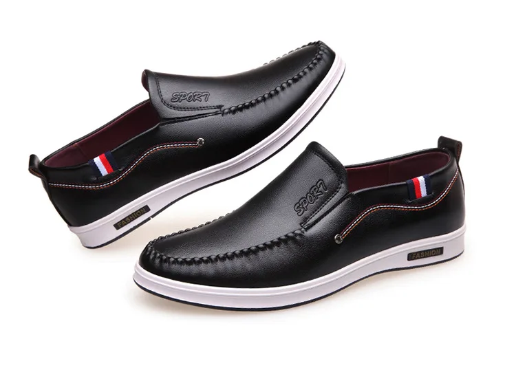 2019 Высокое качество Весна удобные и легкие мужские повседневные кожаные туфли известный бренд Молодежные дышащие комплекты низкой обуви