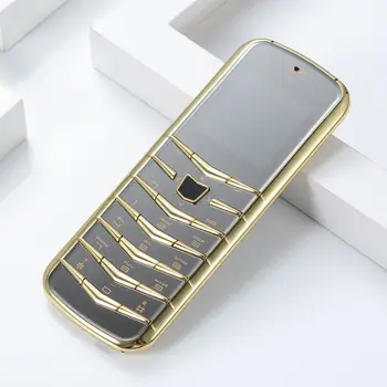 

senior metal body cell phone dual sim metal Luxury key mini card small GSM senior Bar Mobile phone Russian laguage