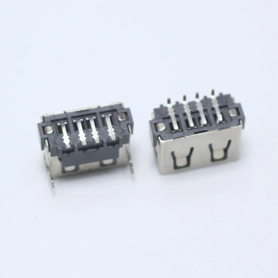 10 шт. SMD usb type A гнездовой разъем 4PIN AF 10,0 PCB монтажный Разъем плоский край DIY ремонт телефона игрушки запчасти