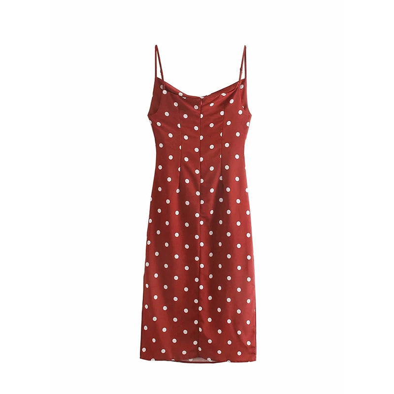 Dot Printed Sexy Sling Dress Wild Women's Casual Summer Sleeveless Slash Neck Slim Dress Fashion Beach Ankle-Length Thin Dresses