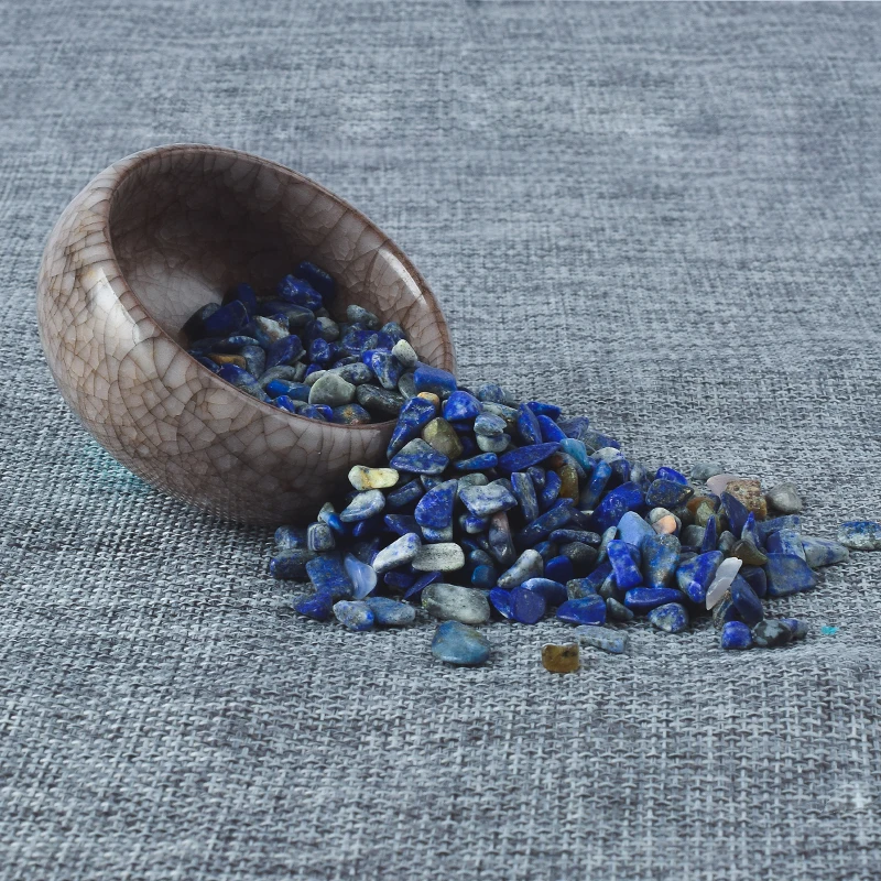 

100g Natural lapis lazuli crushed stones Healing Reiki crystals Mineral irregular chip bead Tumbled stone Home Fountain Decor