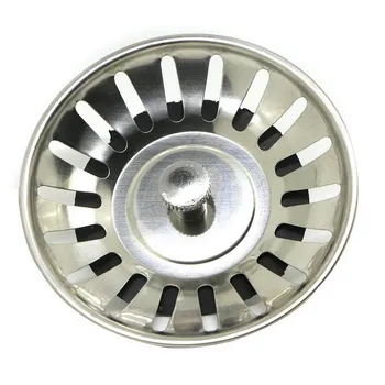 

New 1 PC 8 CM Stainless Steel Sink Brass Strainer Waste Plug Drain Stopper Filter Basket Cook Kitchen Accessory Tool VBP52 P30