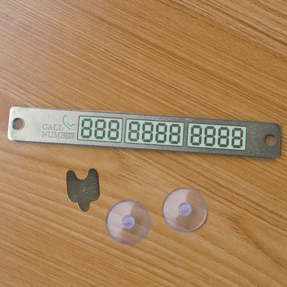 

Hot Sale Luminous Phone Number Card Telephone Number Card Notification Night Light Sucker Plate Car Styling Temporary Car Pa