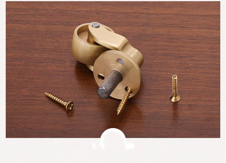 1-Inch Wheel Dia Swivel  Brass Caster for Furniture Chair (2)