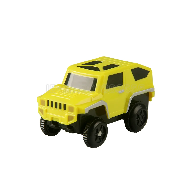 YUKALA автомобильный трек электронный светодиодный игрушечный автомобиль мигающий свет железнодорожные машинки Набор обучающая модель для скольжения игрушки для детей Подарки для мальчиков - Цвет: 103 Yellow 1p