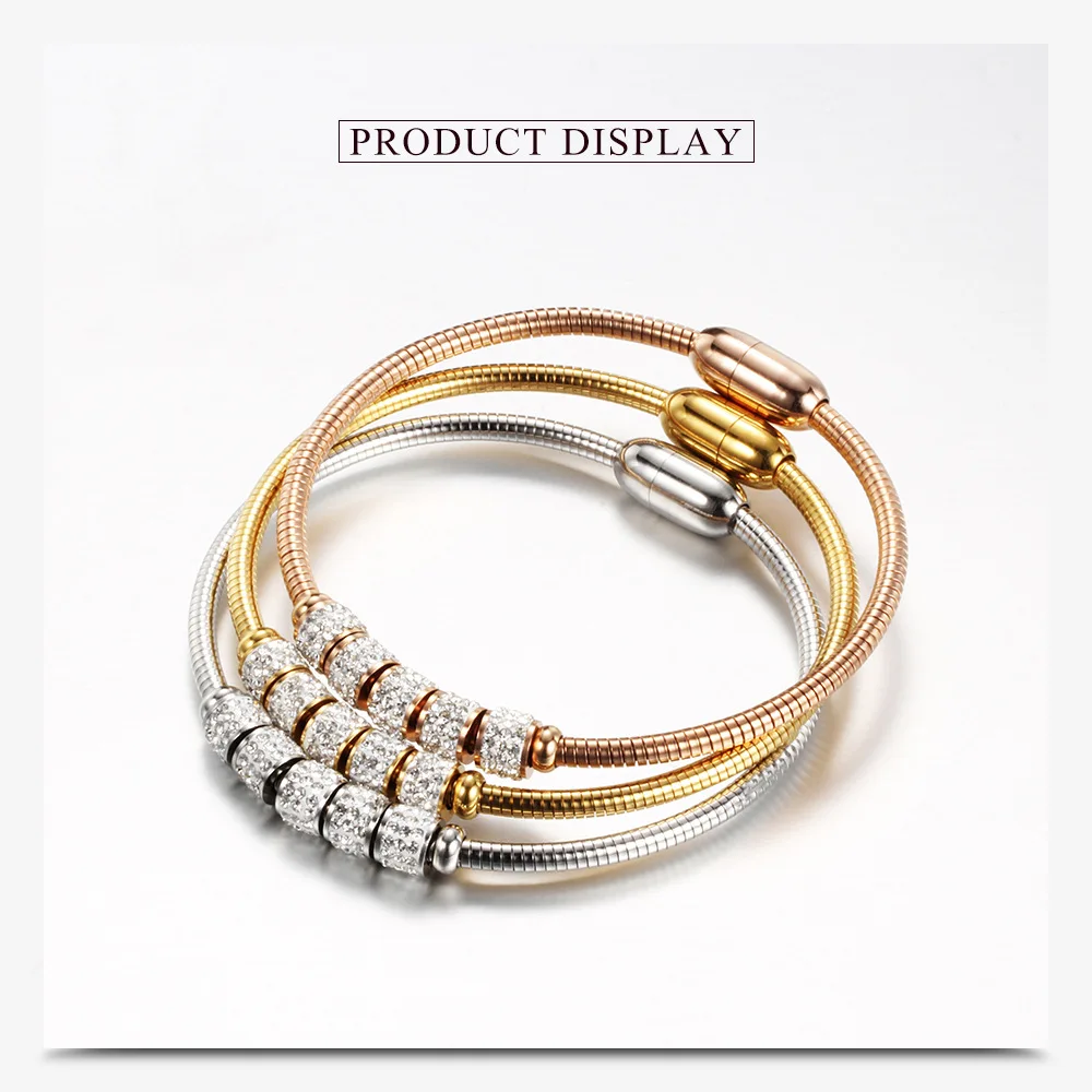 Новое поступление, магнитные браслеты из нержавеющей стали, браслеты с кристаллами, диско-шар, золотой, серебряный цвет, браслет для женщин, ювелирные изделия